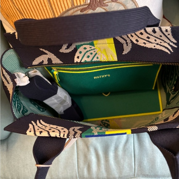 NWT Rothys Navy Botanical Handbag - Picture 2 of 3